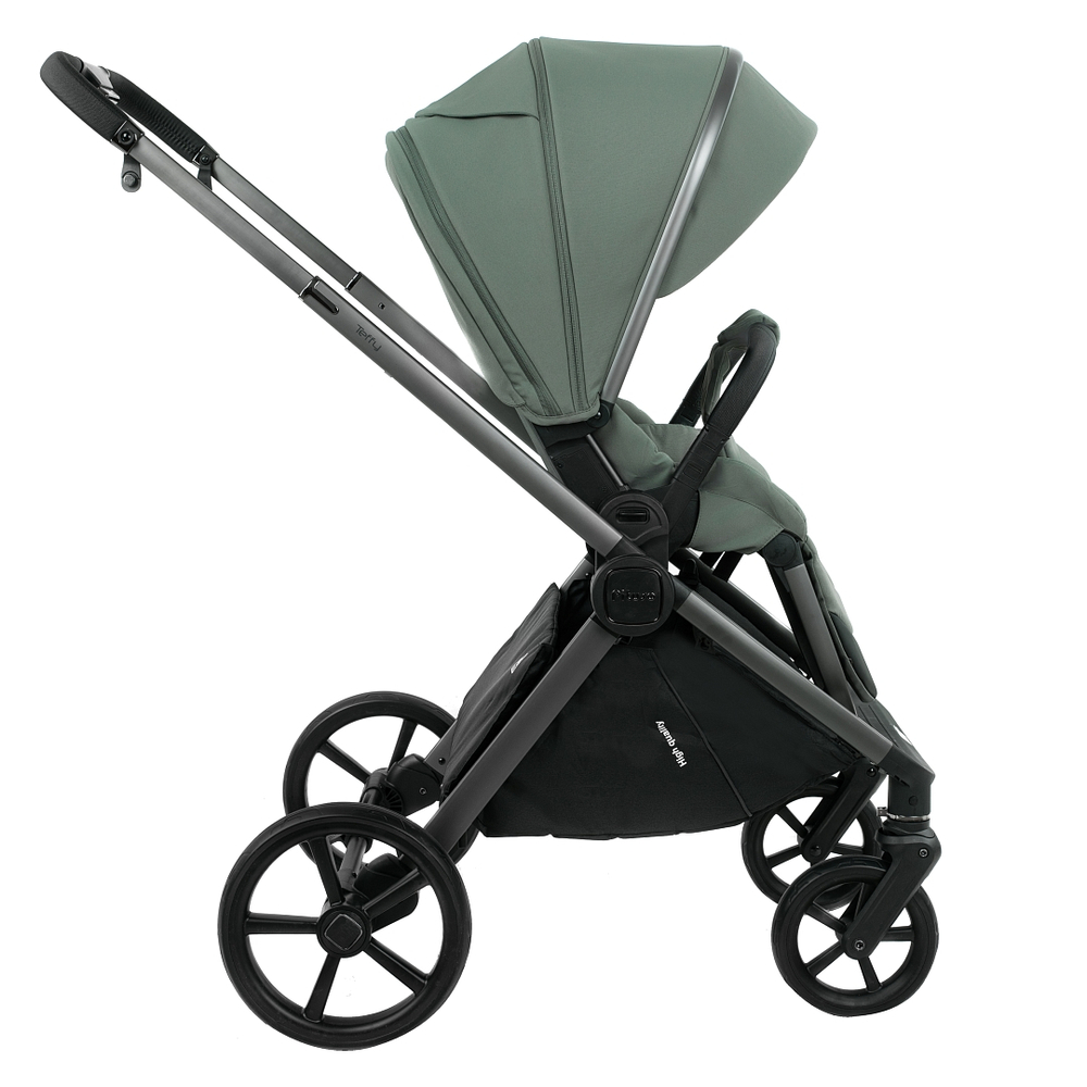 Коляска 2 в 1 Pituso Teffy Sage Green шасси Graphite