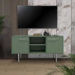 Тумба под ТВ Арт Колор matte 117см Стайл Сильвер Зеленый нефрит матовый