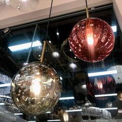 Подвесной светильник Cloyd BRINN-A P1 / Ø20 см - латунь - красный (арт.11421)