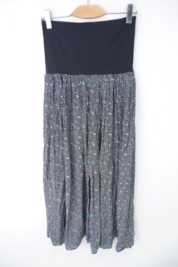 Юбка с принтом на широком поясе 44-46 размер