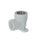 Угольник PP-R комбинированный белый Дн 25х3/4" ВР с креплением VALFEX 10120125