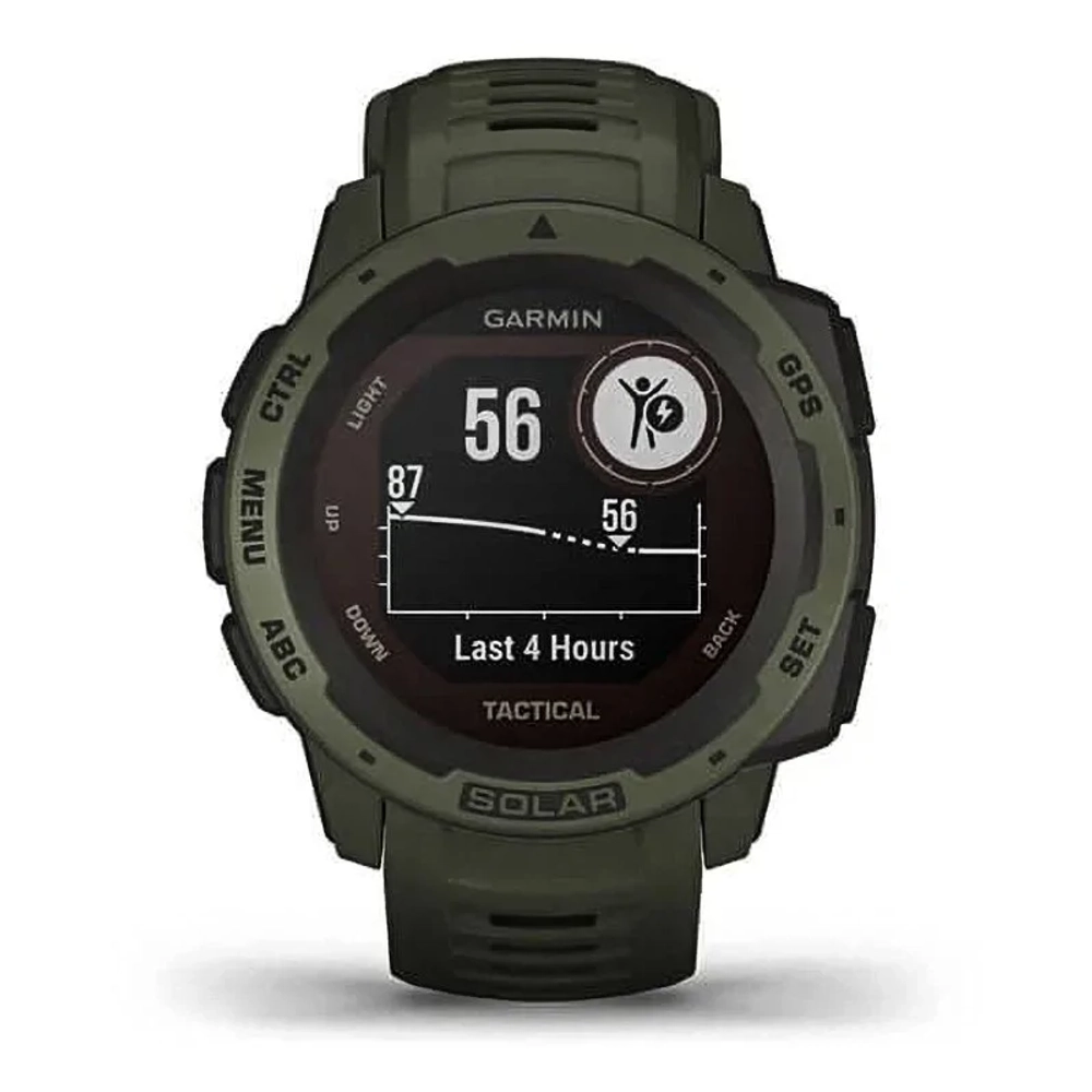 Спортивные наручные часы GARMIN INSTINCT Solar Tactical Moss, 010-02293-04