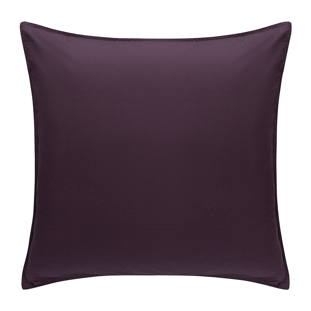 Набор наволочек из стираного перкаля сливового цвета из коллекции essential, 70х70 см