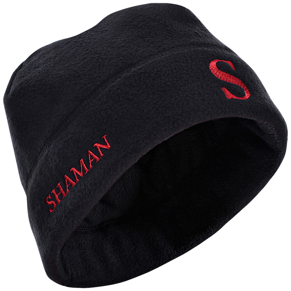 Шапка зимняя ХСН(HSN) Shaman-280 Флисовая Чёрный (красная вышивка) -