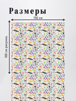 Оксфорд с принтом 2 метра №2 210 D