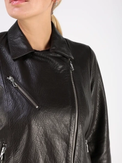 Кожаная куртка демисезонная косуха оверсайз