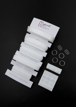 Подборка белых бельевых резинок + застежка для бюстгальтера текстильная