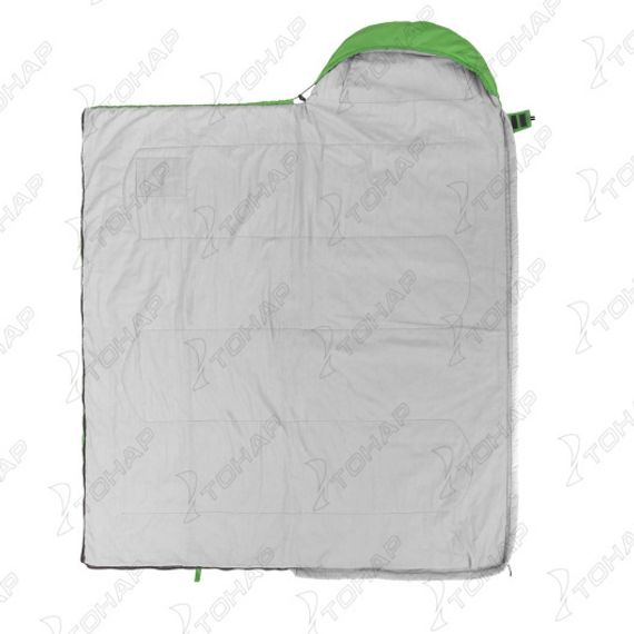 Спальный мешок TORO Wide 200L (220х90, левый стратекс, салатовый) (T-HS-SB-TW-200L) Helios