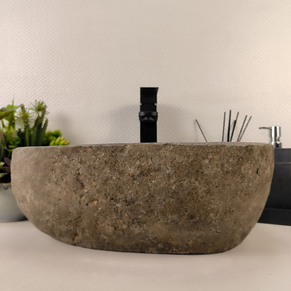 Раковина из речного камня RS-64907 43*38*15 0861