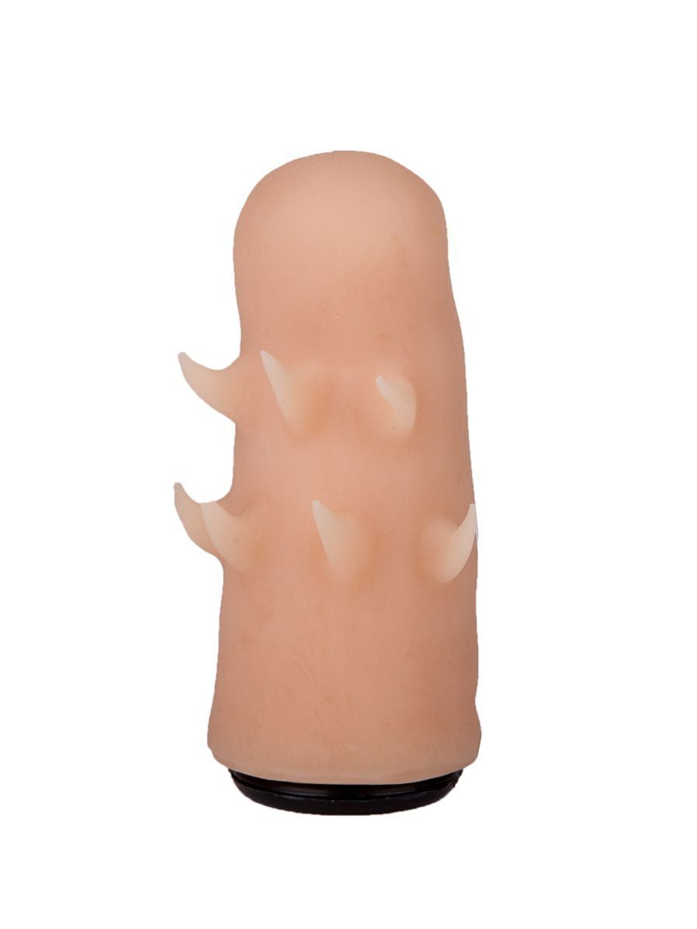 Черный пояс-трусики с двумя телесными насадками Soft-Dolli - 15,7 и 10 см. (Цвет: телесный с черным)