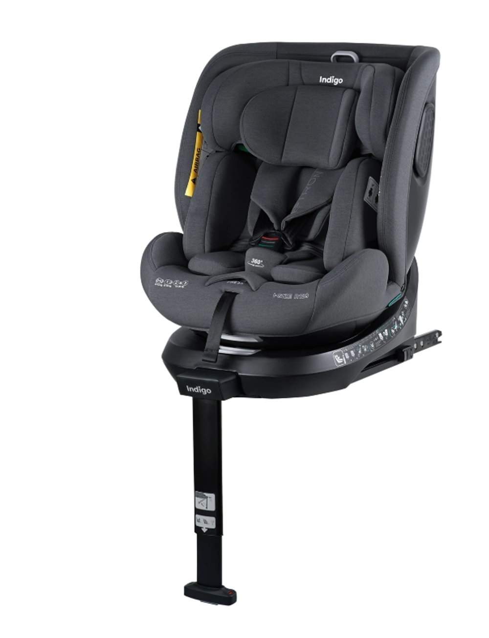 Автокресло Indigo E-TRON ISOFIX I-SIZE, с упором, группа 0+1+2+3 (0-36 кг)