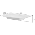 Тумба c раковиной VOI 786-080-L+782-080-L 80 см, на 1 отверстие, LUNA