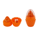 Точилка с ластиком Basir, одинарная, с контейнером, серия "Яичко", в форме яйца, 7 см