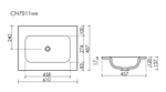 Раковина Ceramica Nova Grace 60 см CN7011wx белый