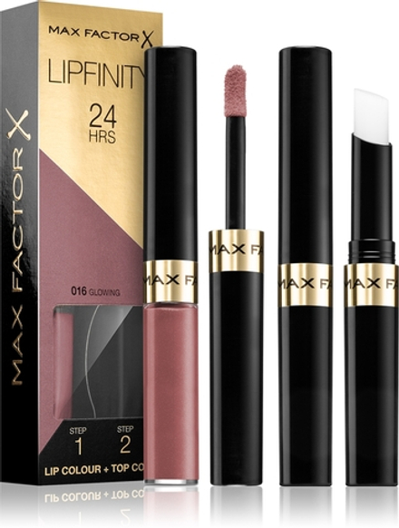 Max Factor Lipfinity Lip Colour - Помада для губ с бальзамом, стойкая. оттенок 016 Glowing, 4 g