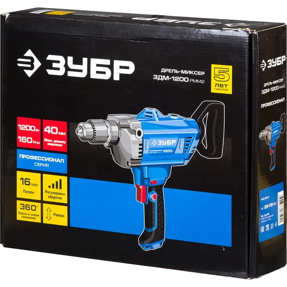 Дрель-миксер "ЗУБР" ЗДМ-1200 РММ2