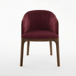 Дизайнерский стул MAKK с подлокотниками bordo