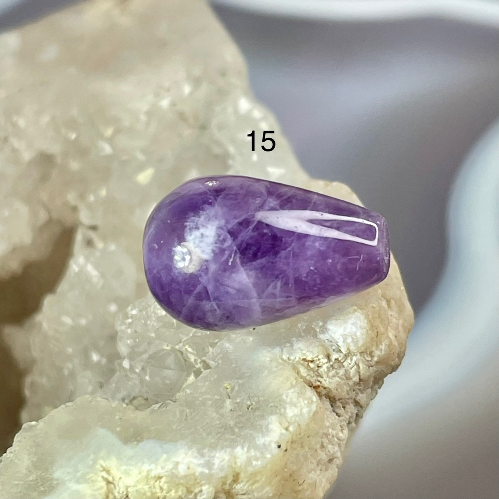 56733 Аметист Бусина капля 10*16мм-4