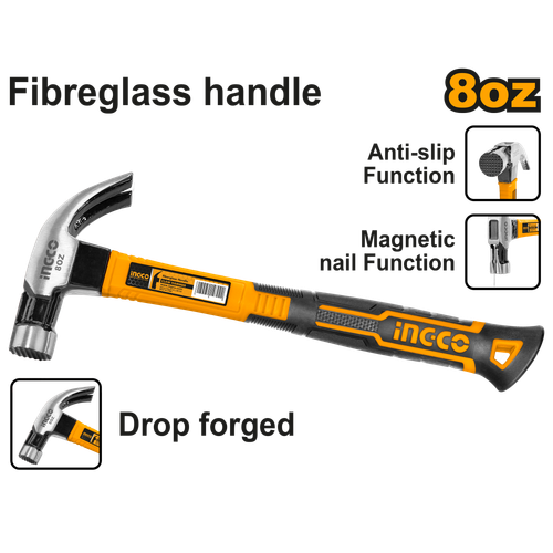 Молоток-гвоздодер 220 g INDUSTRIAL