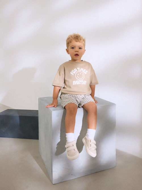 Шорты для мальчика Next AG3-822, Бежевый, Серый