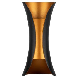 Декоративная подсветка ЭРА WL42 BK+GD светодиодная 10Вт 3500К черный/золото IP54 для интерьера, фасадов зданий