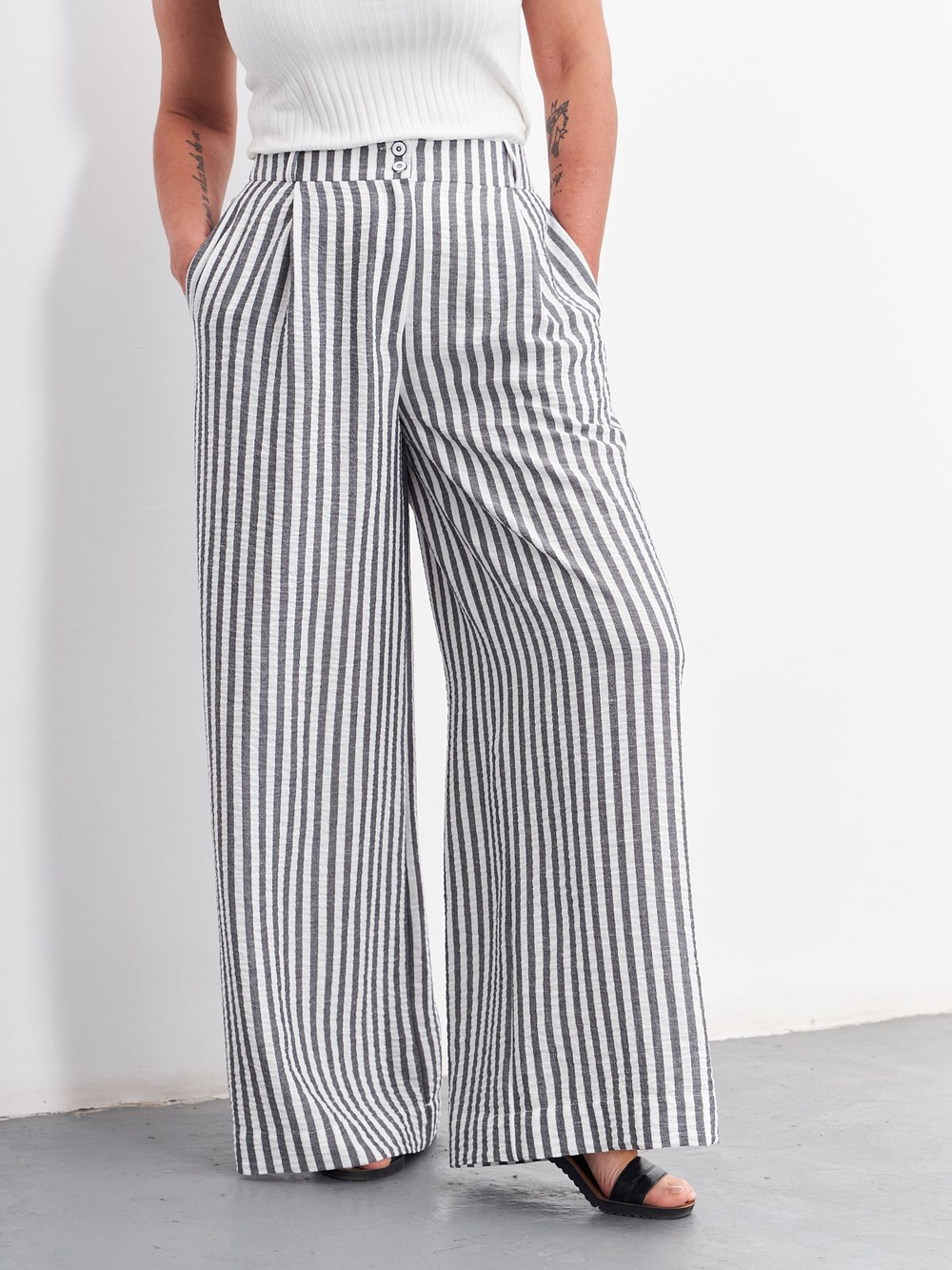 Брюки летние женские, Модный дом Виктории Тишиной, Жади, размер 52