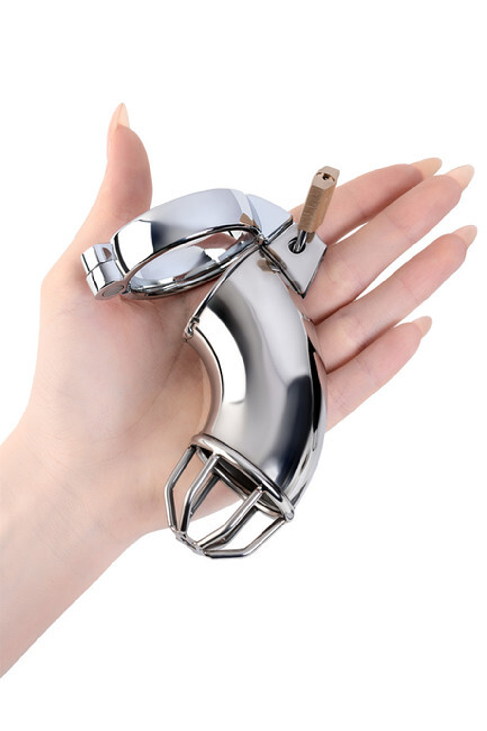 Пояс верности мужской, TOYFA METAL (серебристый) закрытый (Цвет: серебряный)