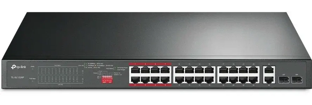 Коммутаторы TP-LINK TL-SL1226P, Unmanaged 24 Port Ethernet Switch With PoE