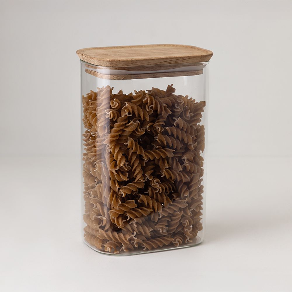 Банка для хранения прямоугольная Glass Acacia, 1,3 л