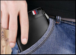 Кошелек мужской кожаный портмоне, бумажник, черный