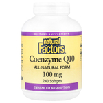 Natural Factors, Кофермент Q10, 100 мг, 240 мягких желатиновых капсул
