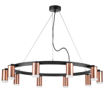 LR0203000 Люстра RULLO 10х50W GU10 ЧЕРНЫЙ/МЕДЬ (571020+214430-10+202430-10)