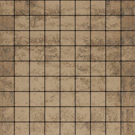 Тротуарная плитка КВАДРАТ 100х100 мм - Листопад гладкий Старый замок