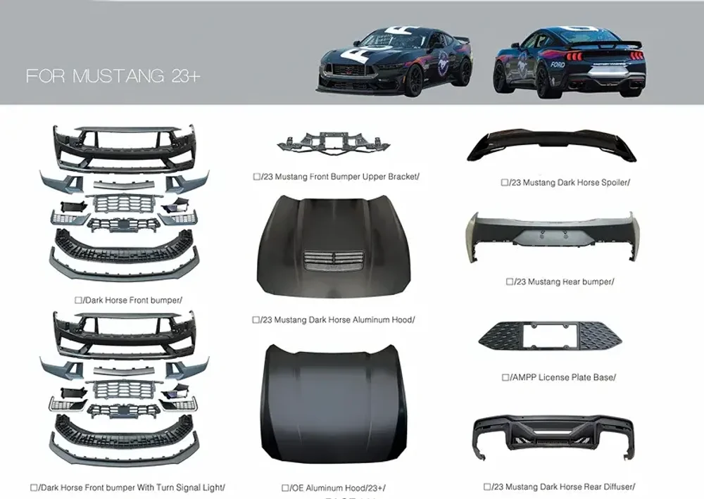 Обвес GTD для Ford Mustang 2024+ Форд Мустанг