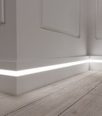 Плинтус МДФ EVROWOOD, PN 101 LED, Белый