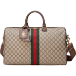 GUCCI Savoy Canvas With Leather Travel Bag, Shoulder Bag, Crossbody Bag, Handbag Unisex