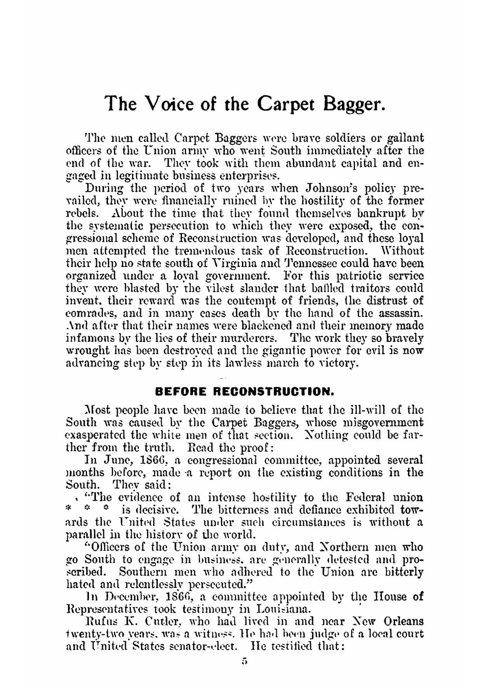 The Voice of the carpet bagger | сборник