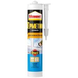 Герметик Момент 2048981 силиконовый для окон и стекол белый 280 мл NEW