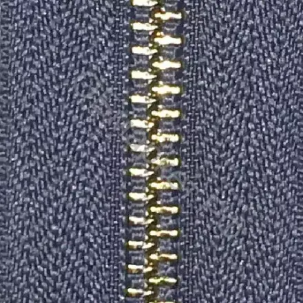 Молния металл № 5, сине-серый/золото