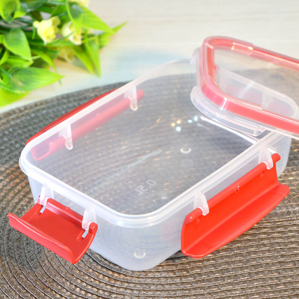 Контейнер 0,5л герметичный "Butterfly bright" (красный)