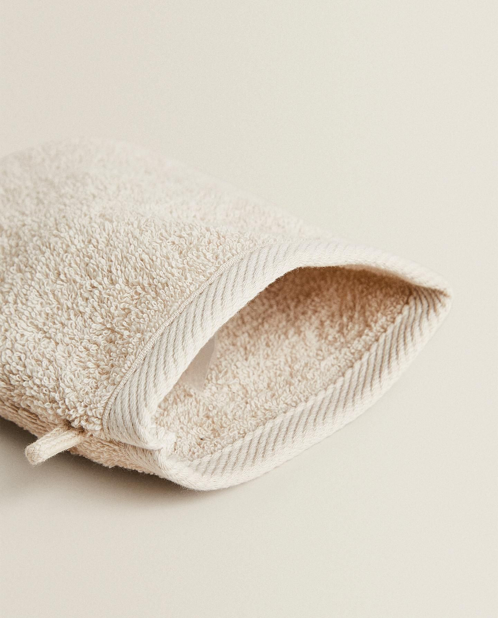 Zara Home - Мочалка из махрового хлопка, бежевый, 15х20 см