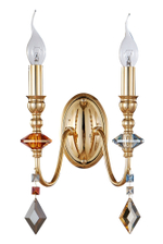 Настенный светильник Crystal Lux MERCEDES AP2 GOLD/COLOR