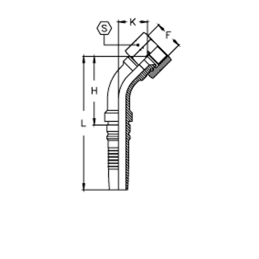 Фитинг DN 20 JIC (Г) 1.3/16 (45) Interlock