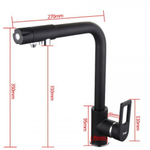 Смеситель для кухни, Frap, с картриджем, подкл к фильтр, чер, F4352-7