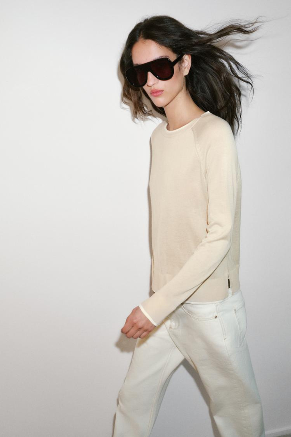 ZARA ТРИКОТАЖНЫЙ ДЖЕМПЕР, ПЕСОЧНЫЙ