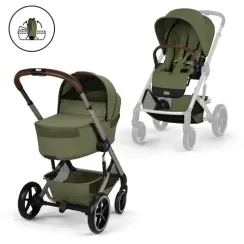 Детская коляска Cybex Balios S Lux TPE 2 в 1 Moss Green