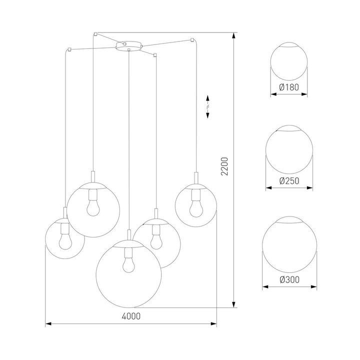 Подвесная люстра TK Lighting 4796 Esme