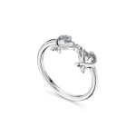 Кольцо из серебра с бриллиантом, Tiffany 💠 Любящие сердца. В наличии