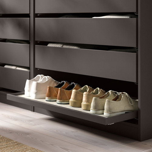 Полка выдвижная IKEA KOMPLEMENT (КОМПЛЕМЕНТ), Темно-серый, 100x58 см