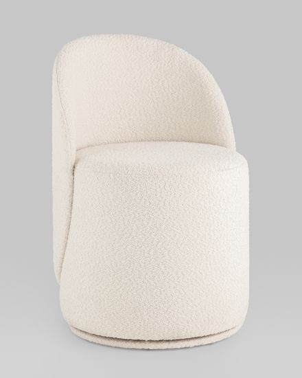 Пуф Loreen вращающийся букле белый